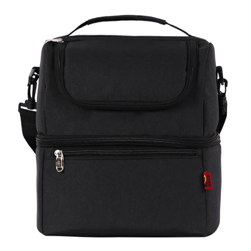 Bolsa térmica de picnic con aislamiento de doble capa, a prueba de fugas, con correa para el hombro