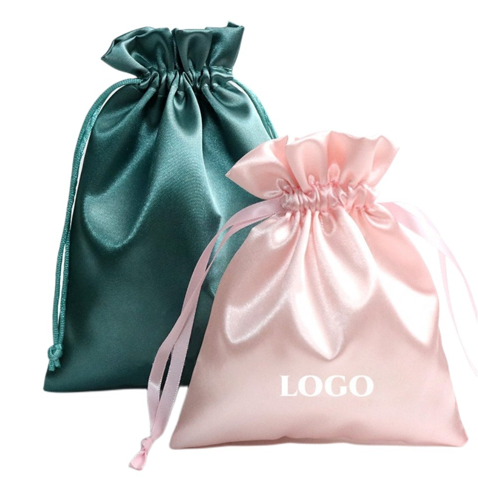 Bolsas de polvo de satén con cordón para bolsos, bolsas de seda personalizadas para zapatos de piel