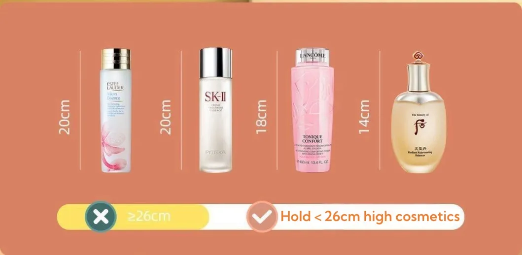 Organizador de Maquillaje de Vidrio de Lujo Estiloso para Almacenamiento Glamuroso