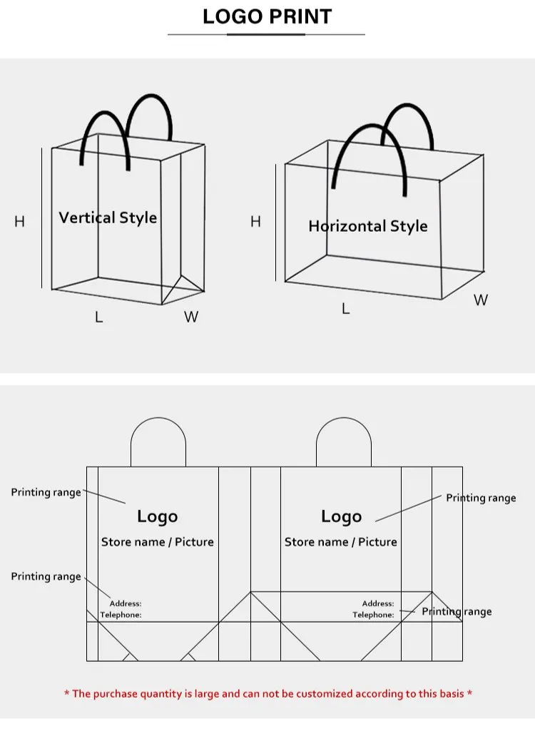 Ropa Zapatos Embalaje Compras Bolsa de Regalo de Papel