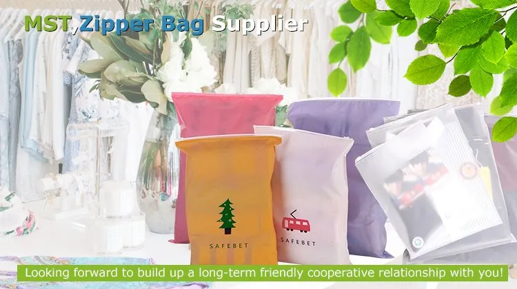 Bolsa de embalaje con cremallera para camisetas de plástico transparente reciclable con cierre tipo slider
