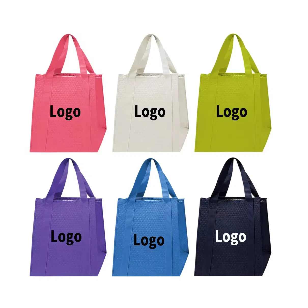 Bolsa de aislamiento térmico no tejido personalizada de fábrica con cremallera