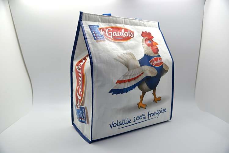 Bolsa de transporte reutilizable impermeable de material no tejido de PP para comida y almuerzo con asa para durian, bolsa térmica aislante
