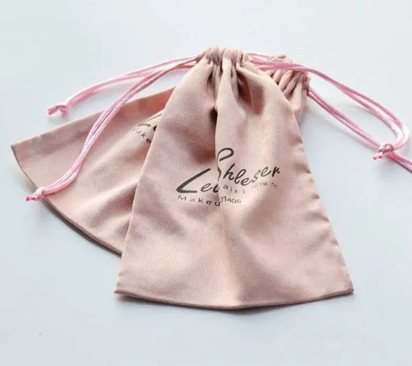 Gran bolsa de ante para bolso y zapatos, bolsa de terciopelo con cordón
