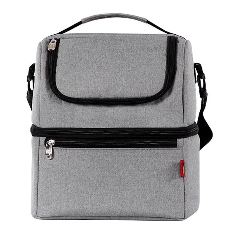 Bolsa térmica de picnic con aislamiento de doble capa, a prueba de fugas, con correa para el hombro