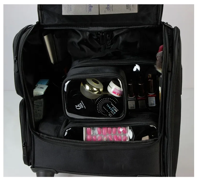 Maletín de Maquillaje Profesional para Viaje con Bolsa Cosmética