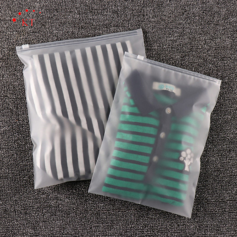Empaque de plástico con cierre tipo zip biodegradable y ecológico, bolsa clara de polietileno impresa para camisetas y ropa, bolsa de empaque de plástico para prendas