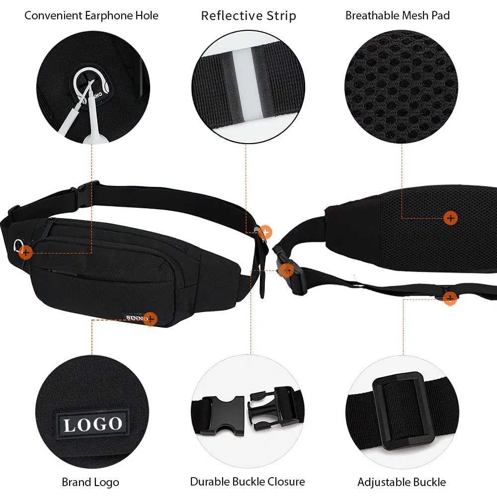 Bolso de cintura deportivo para hacer ejercicio, senderismo, viaje, bandolera, bolso de pecho, caminatas
