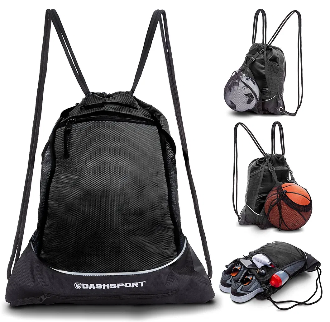 Nuevos diseños de bolsas de drawstring multipropósito para softball con red para pelotas