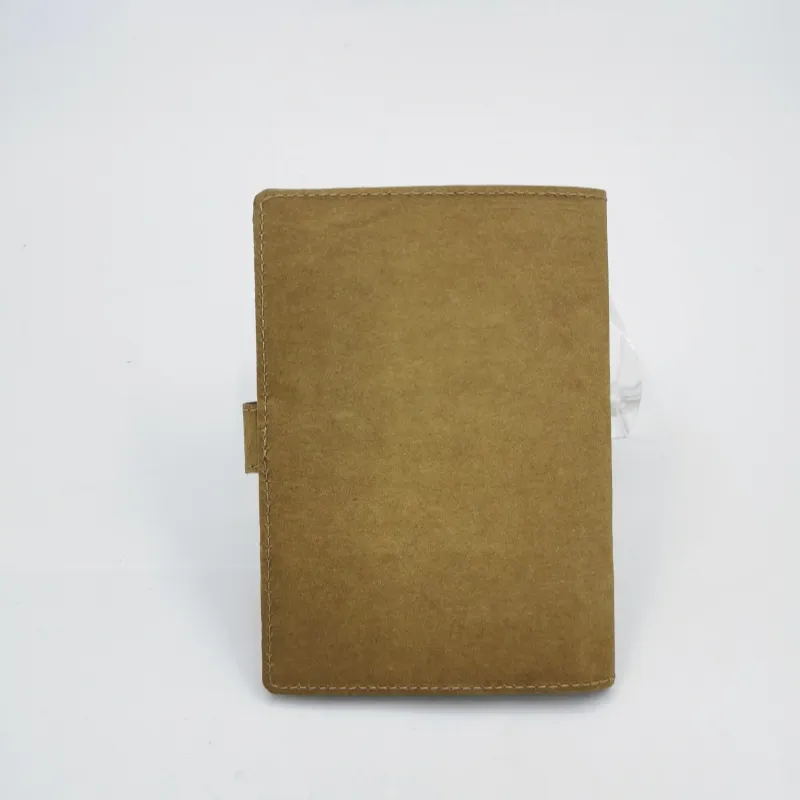 Soporte de pasaporte de papel kraft biodegradable y lavable, billetera para entradas de lujo