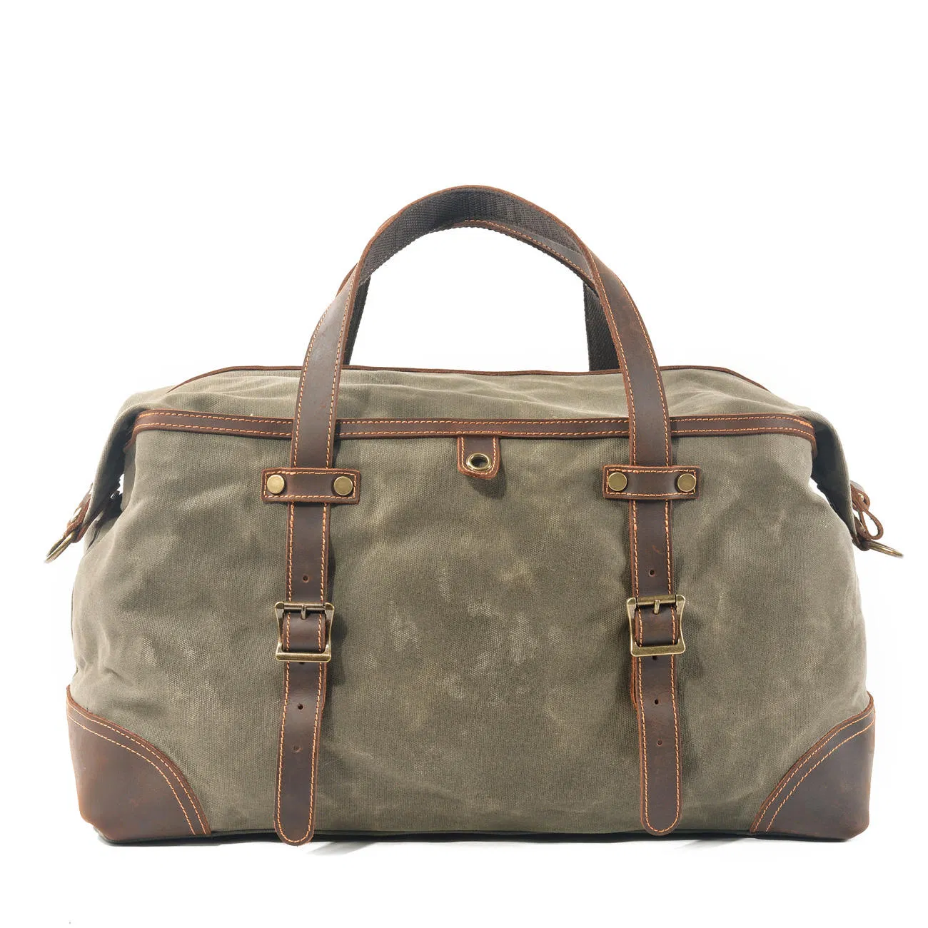 Bolsas de viaje de lona de cera de gran capacidad para hombre