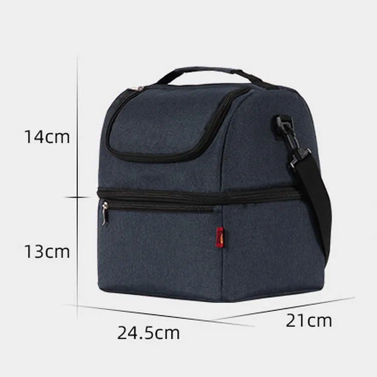 Bolsa térmica de picnic con aislamiento de doble capa, a prueba de fugas, con correa para el hombro