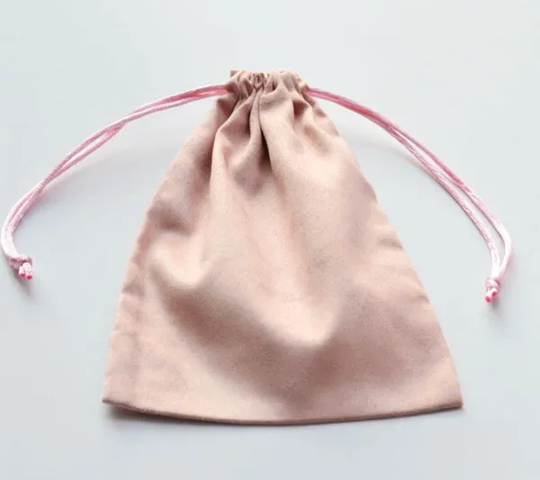 Gran bolsa de ante para bolso y zapatos, bolsa de terciopelo con cordón