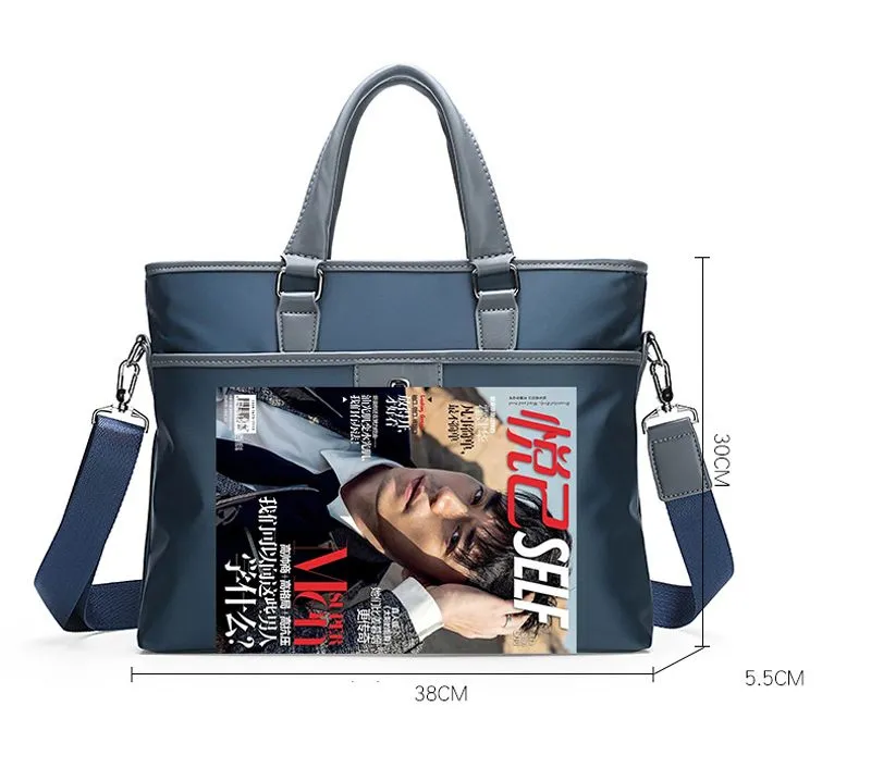 Bolso de mano personalizado para hombres, maletín impermeable de oxford, bolso de mensajero de negocios, portador de cuadernos, maletín para laptop