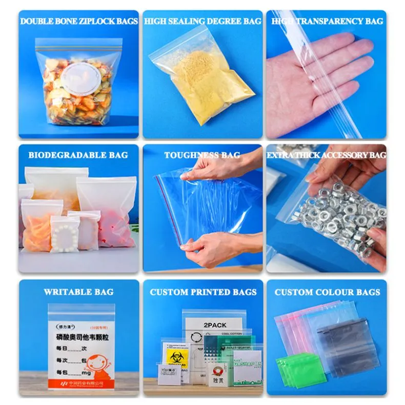 Bolsa de cierre hermético mate translúcido clara, bolsa de plástico LDPE HDPE CPE EVA PE PVC, empaquetado de prendas de vestir, tabletas, dispensación de medicamentos, empaquetado de alimentos