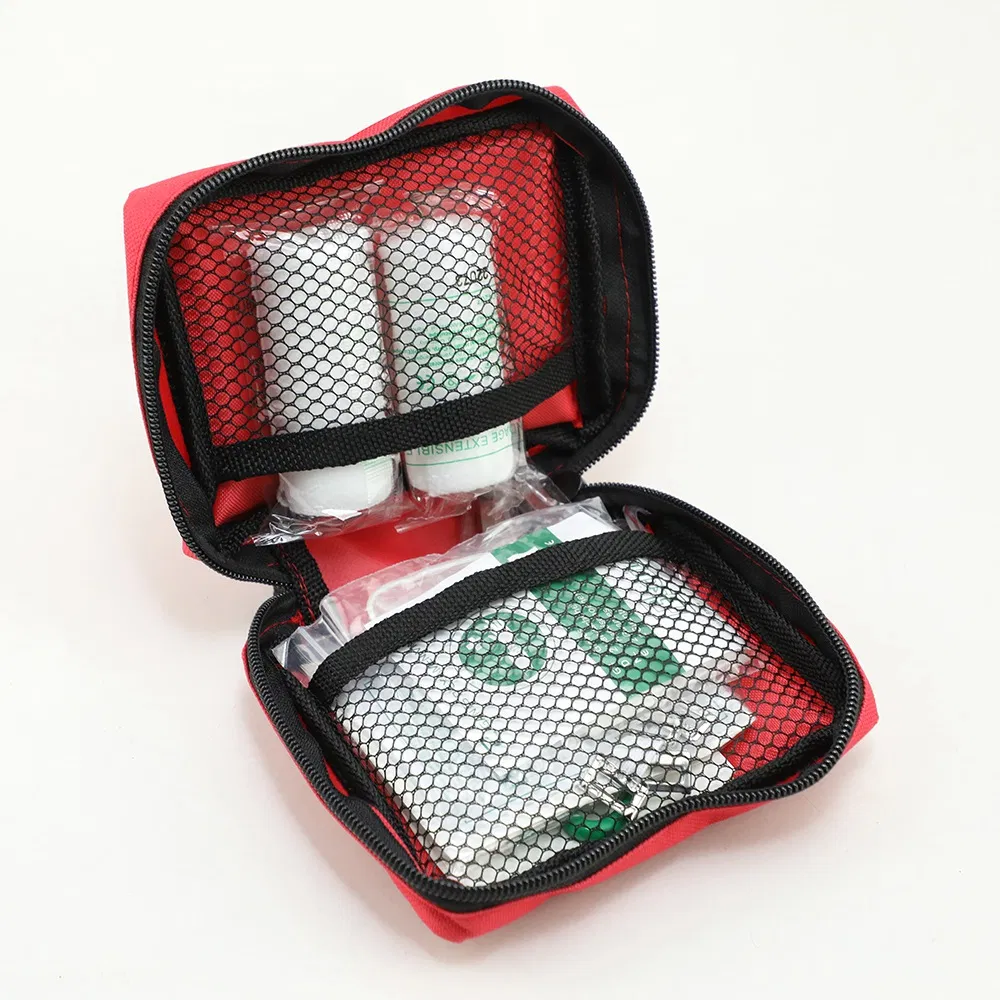 Kit de Emergencia Kit de Primeros Auxilios Bolsa Roja Pequeña para Hogar Viaje