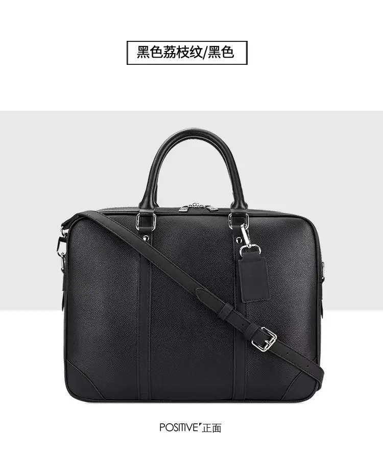 Bolso de hombro de cuero hecho a mano vintage, maletín para hombres