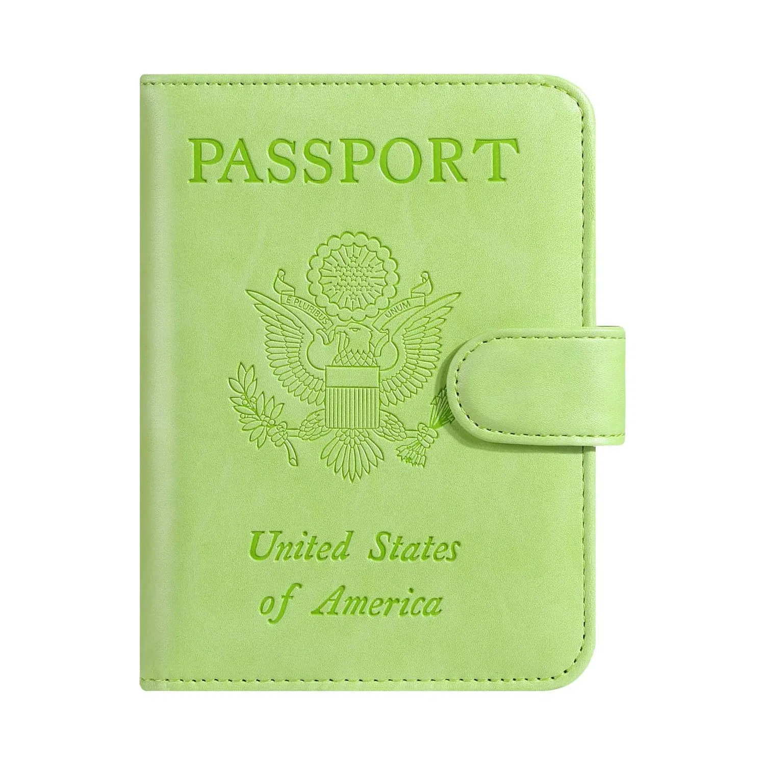 Elegante soporte de pasaporte de cuero unisex y billetera para tarjetas