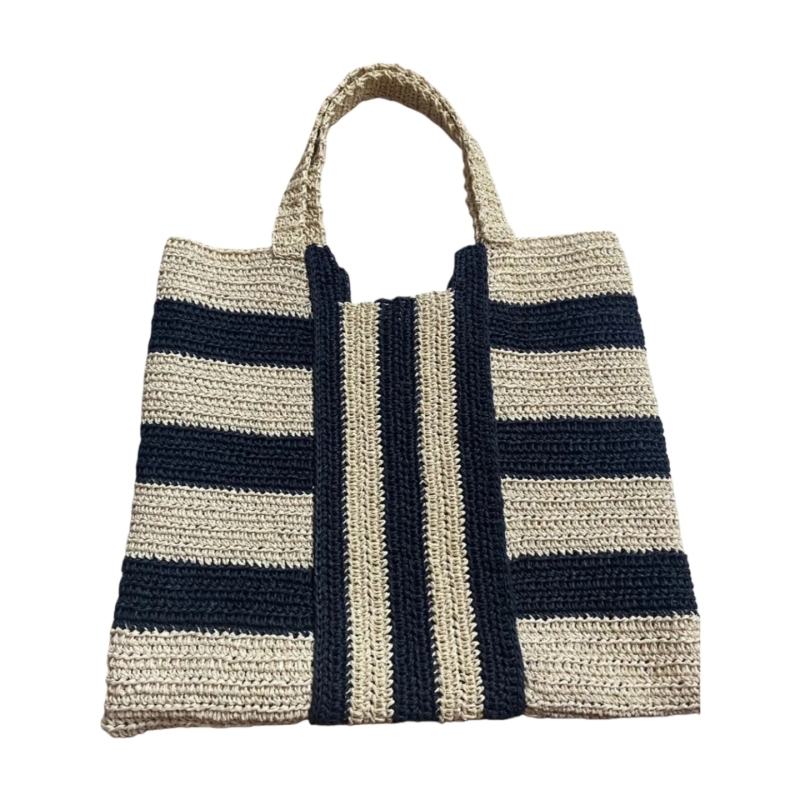 Bolso de paja elegante, ligero, ideal para la playa y uso diario