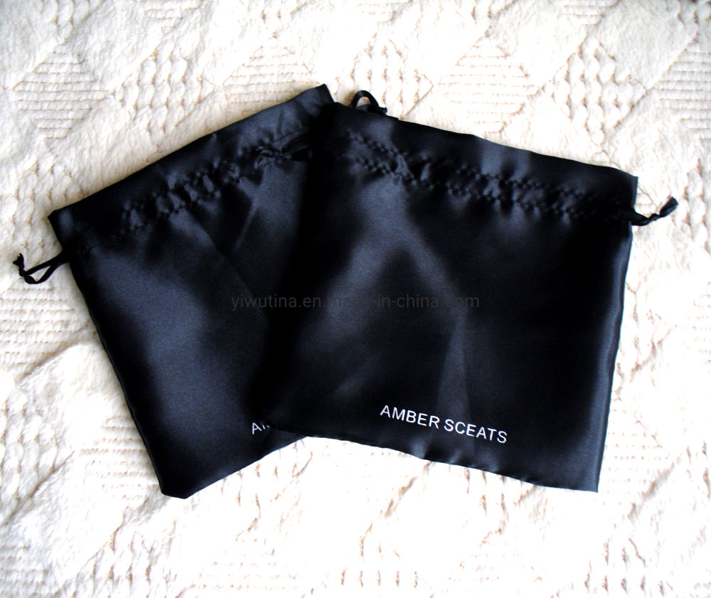 Bolsa de satén personalizada para extensiones de cabello, bolsa de satén elegante para joyas, bolsa de satén para zapatos