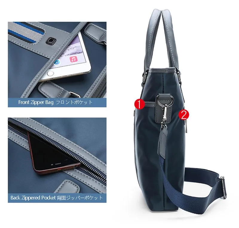 Bolso de mano personalizado para hombres, maletín impermeable de oxford, bolso de mensajero de negocios, portador de cuadernos, maletín para laptop