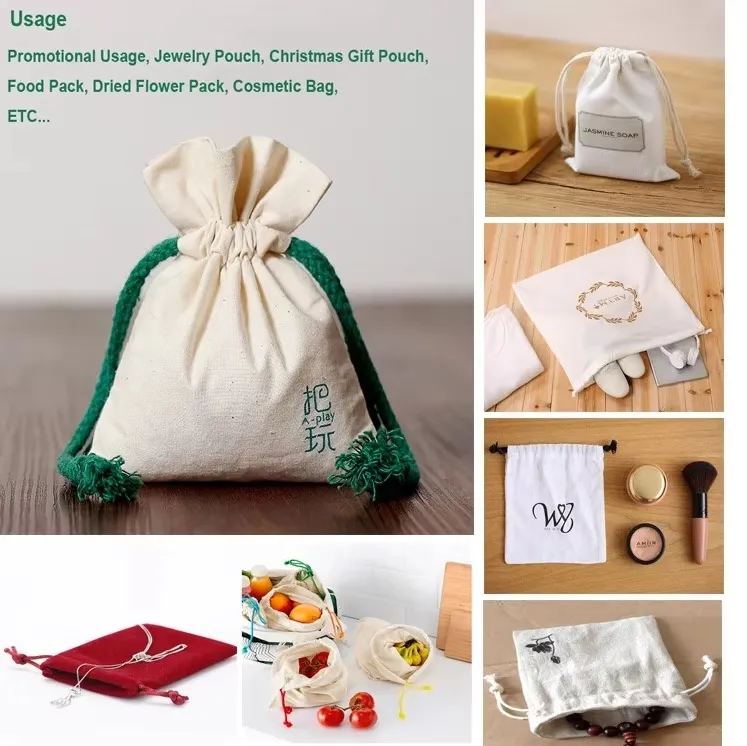 Bolsa de algodón detallada