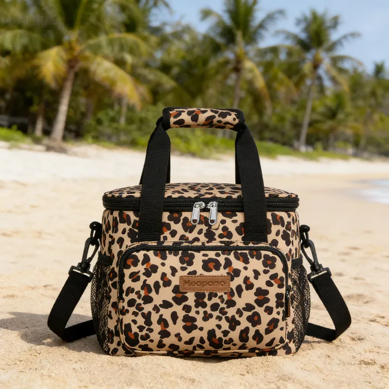 Bolsa Térmica Aislada de Leopardo 15L para Almuerzo