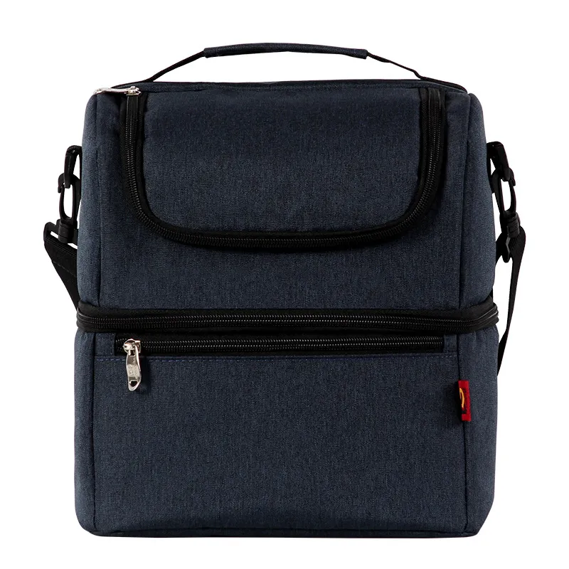 Bolsa térmica de picnic con aislamiento de doble capa, a prueba de fugas, con correa para el hombro