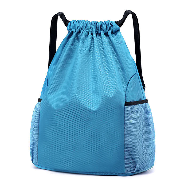 Bolsa deportiva impermeable y portátil, mochila de cinturón grueso para montar, bolsa de gimnasio con cordón para zapatos