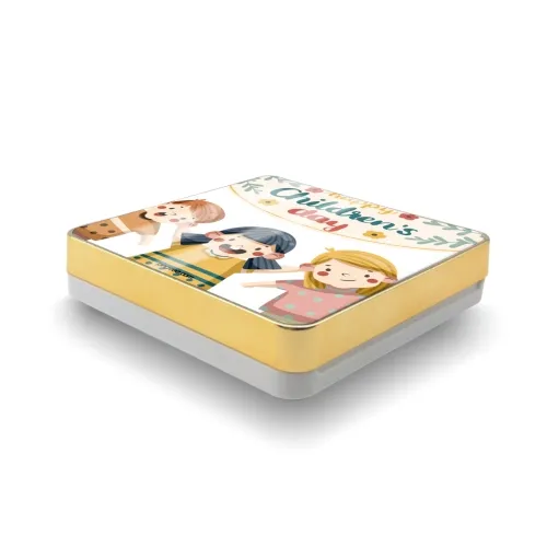 Funda de maquillaje cuadrada de plástico con almohadilla de aire, impresión UV, logo OEM disponible