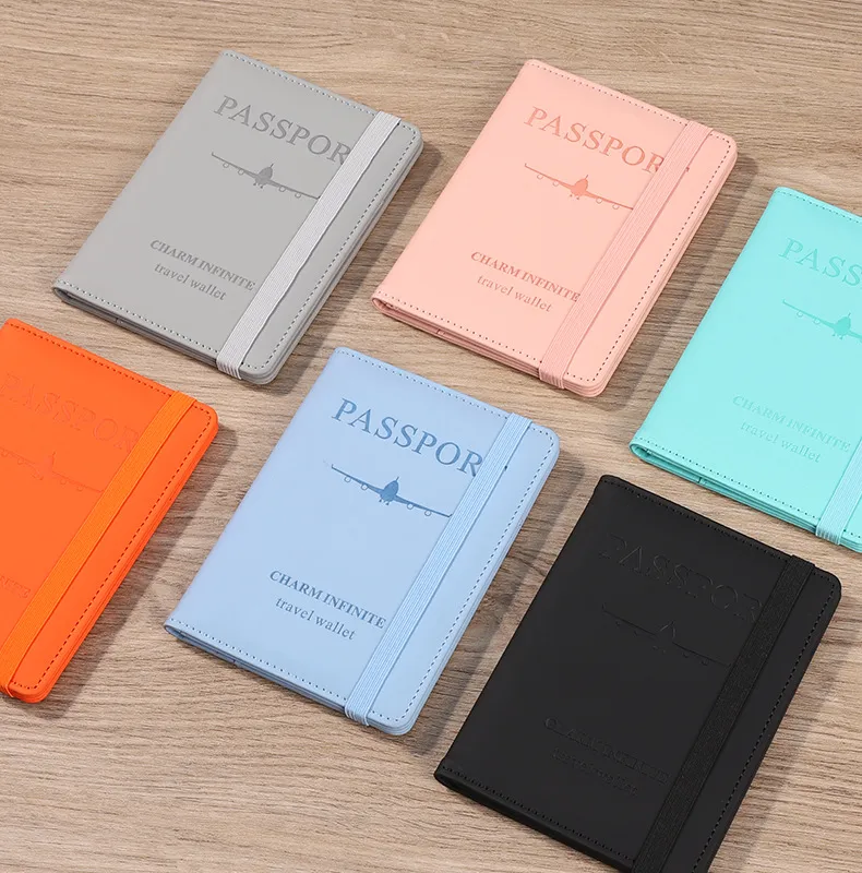 Detalle de cartera de pasaporte