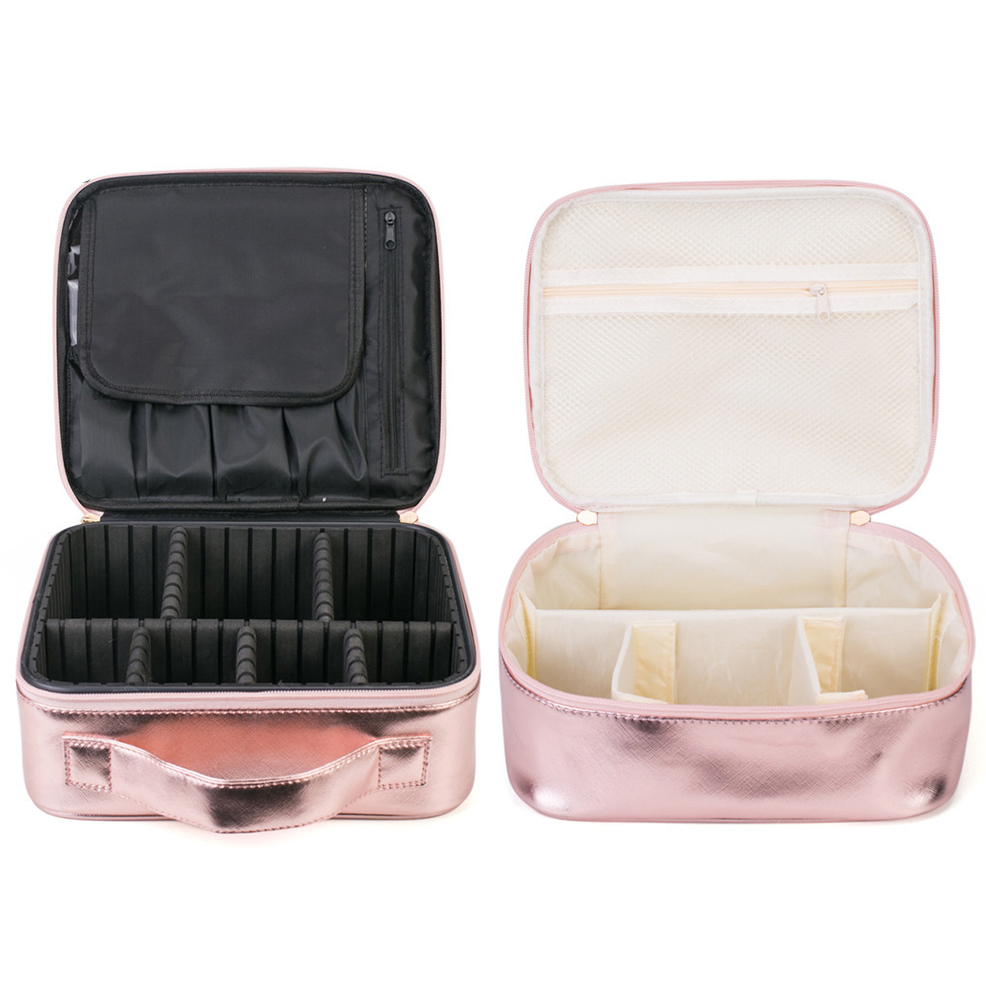 19 Años Moda Cuero Almacenamiento Joyería Reloj Tocador Olor Prueba Dura EVA Train Bolsa Casos Herramienta Maquillaje Lápiz Belleza Teléfono Cosmético Carro Maquillaje Llevar Caso