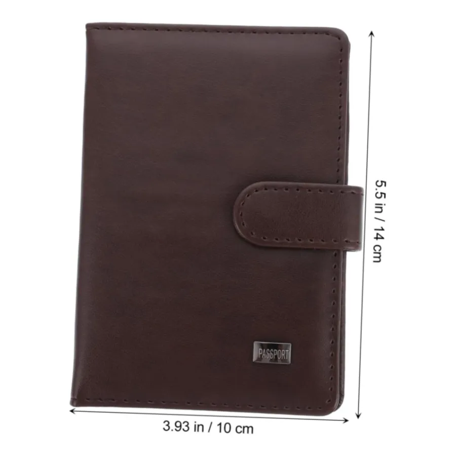 Cartera de pasaporte de cuero PU personalizada para hombres, funda de pasaporte para viajes