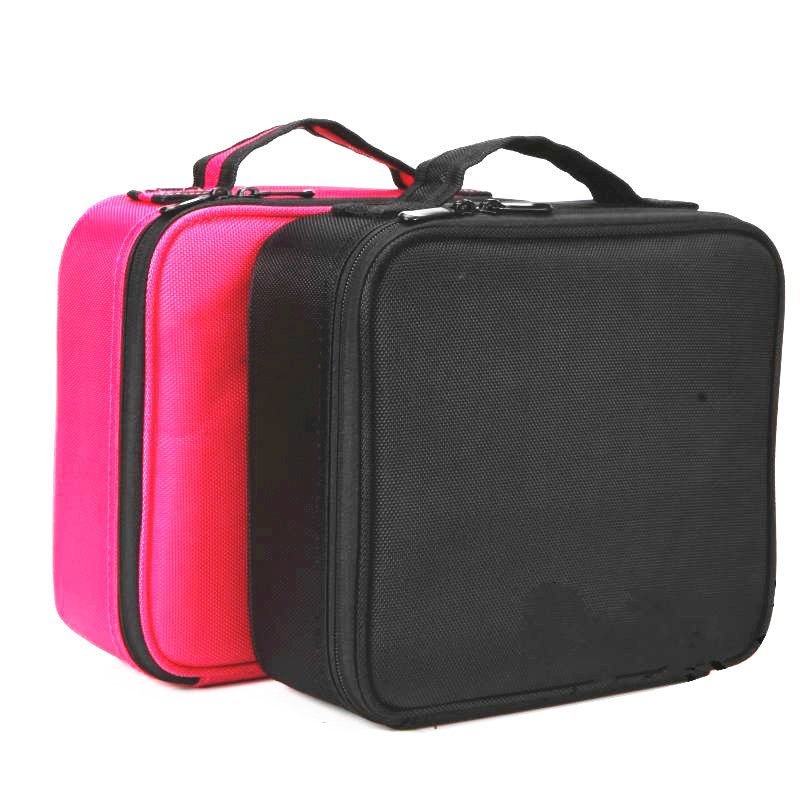 Bolsa de Maquillaje de Alta Calidad Estuche de Viaje para Organizador de Cosméticos con Compartimentos Estuche Cosmético Impermeable de Cuero