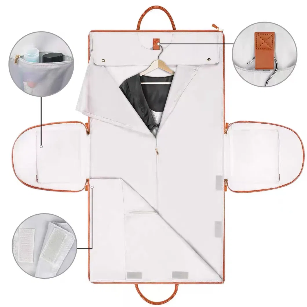 Bolsas de viaje de lona impermeable de PU personalizadas con pouch para zapatos, maletas colgantes para viajes