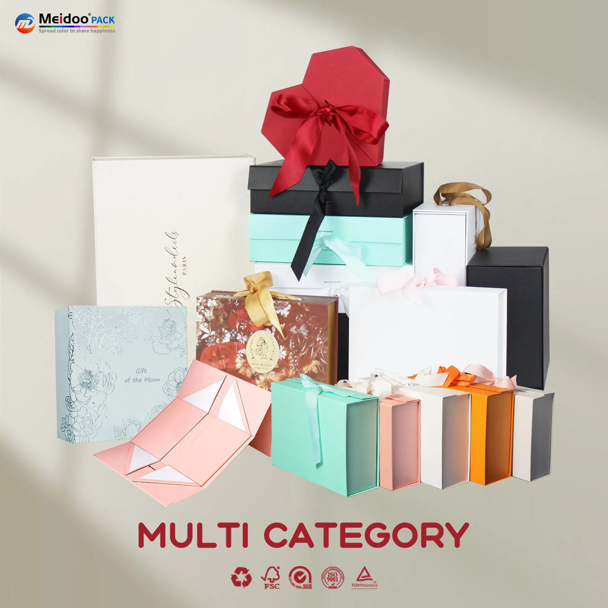 Bolsas de regalo de papel de arte de cartón de lujo impresas con logotipo personalizado para ropa de dama
