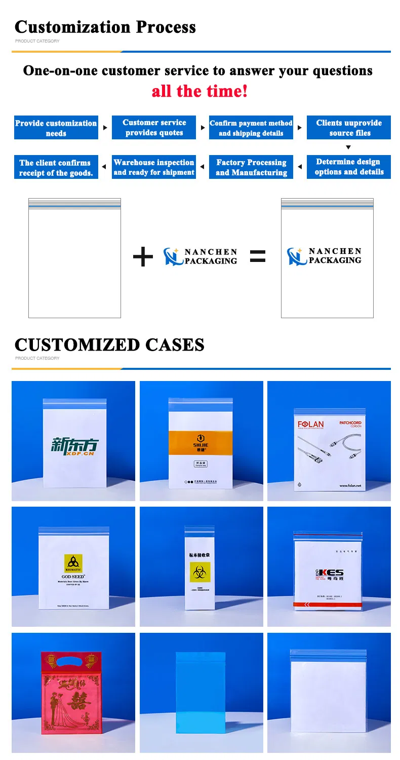 Bolsa de cierre hermético mate translúcido clara, bolsa de plástico LDPE HDPE CPE EVA PE PVC, empaquetado de prendas de vestir, tabletas, dispensación de medicamentos, empaquetado de alimentos