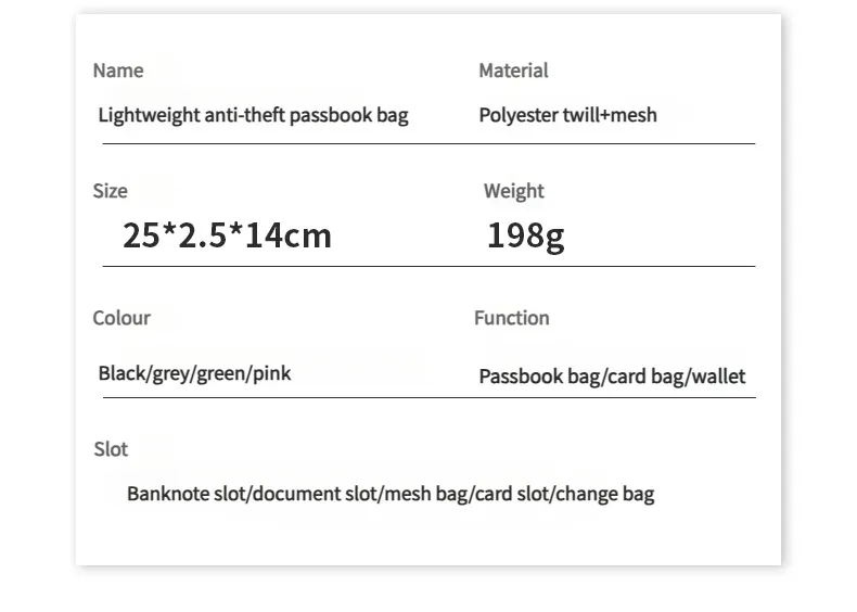 Billetera antirrobo de RFID personalizada, organizador de boletos de viaje, bolsa para pasaporte y tarjetas, impermeable
