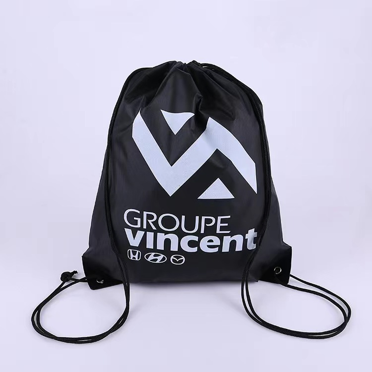 Bolsa de cordón personalizada al por mayor con logo, mochila de nylon y poliéster, bolsas de zapatos con cordón