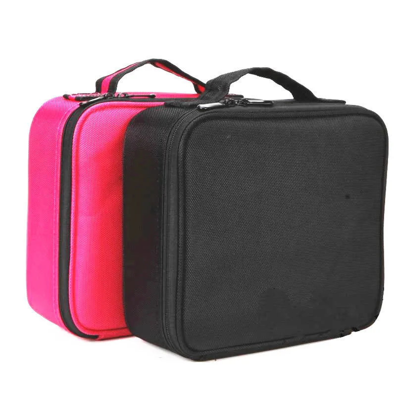 Bolsa de Maquillaje de Alta Calidad Estuche de Viaje para Organizador de Cosméticos con Compartimentos Estuche Cosmético Impermeable de Cuero