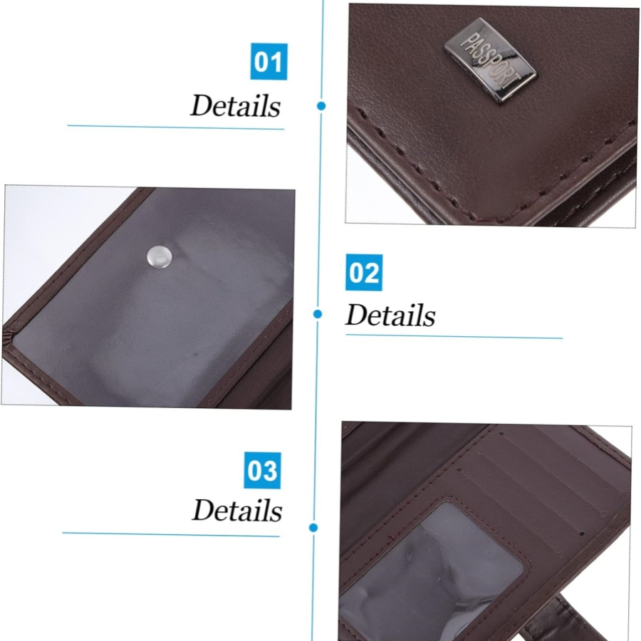 Cartera de pasaporte de cuero PU personalizada para hombres, funda de pasaporte para viajes