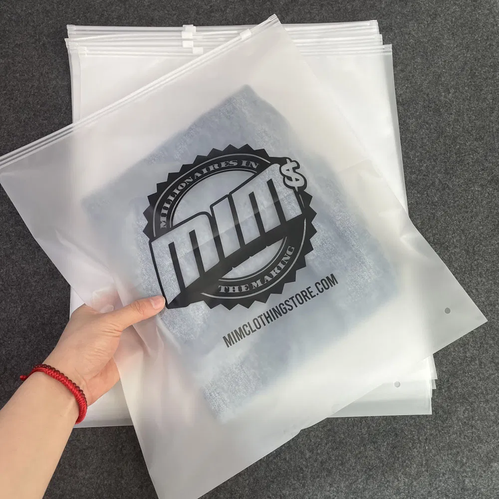 Bolsa de plástico mate helado impresa