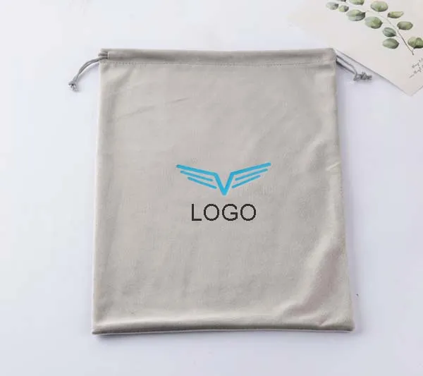 Gran bolsa de ante para bolso y zapatos, bolsa de terciopelo con cordón