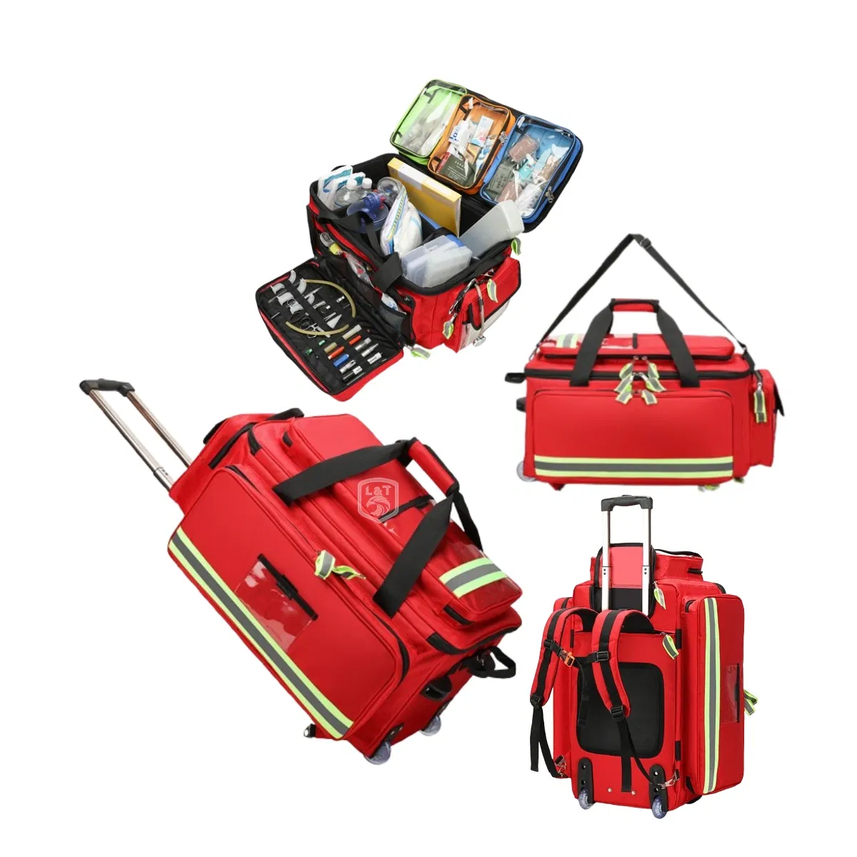 Bolsa de Emergencia para Carro de Gran Capacidad Kit de Primeros Auxilios para Senderismo y Viajes al Aire Libre