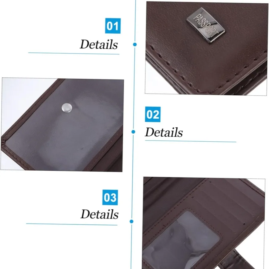 Cartera de pasaporte de cuero PU personalizada para hombres, funda de pasaporte para viajes