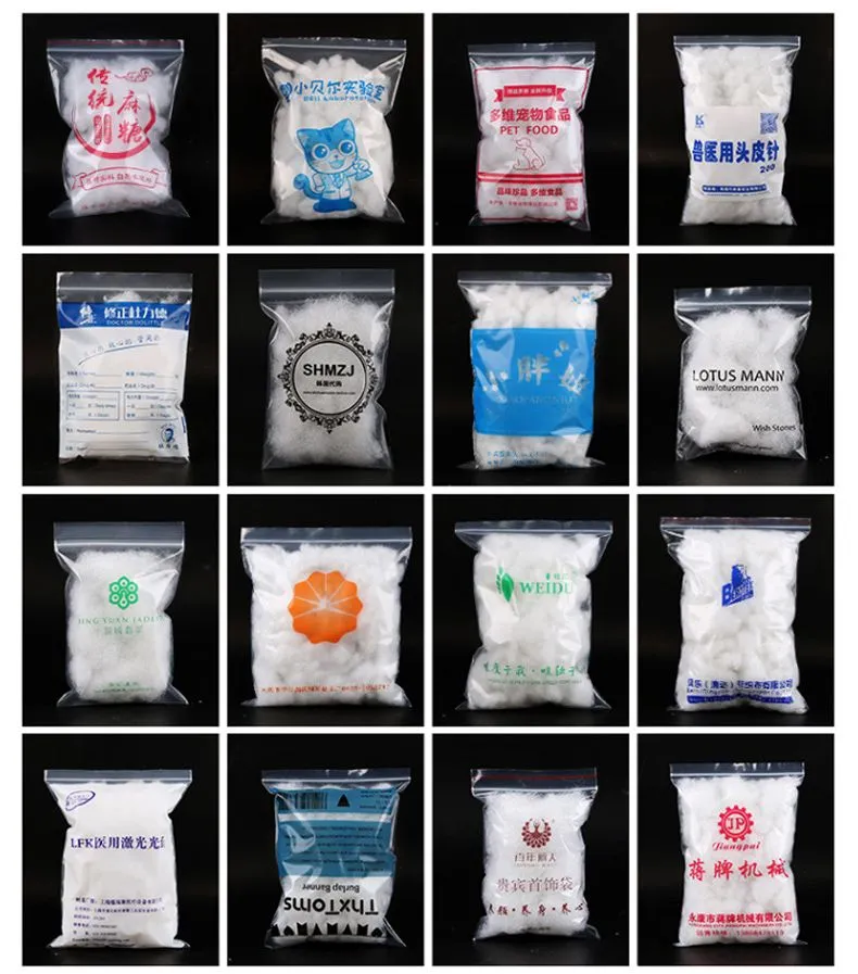 Bolsa de cierre hermético mate translúcido clara, bolsa de plástico LDPE HDPE CPE EVA PE PVC, empaquetado de prendas de vestir, tabletas, dispensación de medicamentos, empaquetado de alimentos