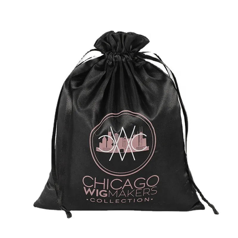 Bolsas de polvo de satén con cordón para bolsos, bolsas de seda personalizadas para zapatos de piel