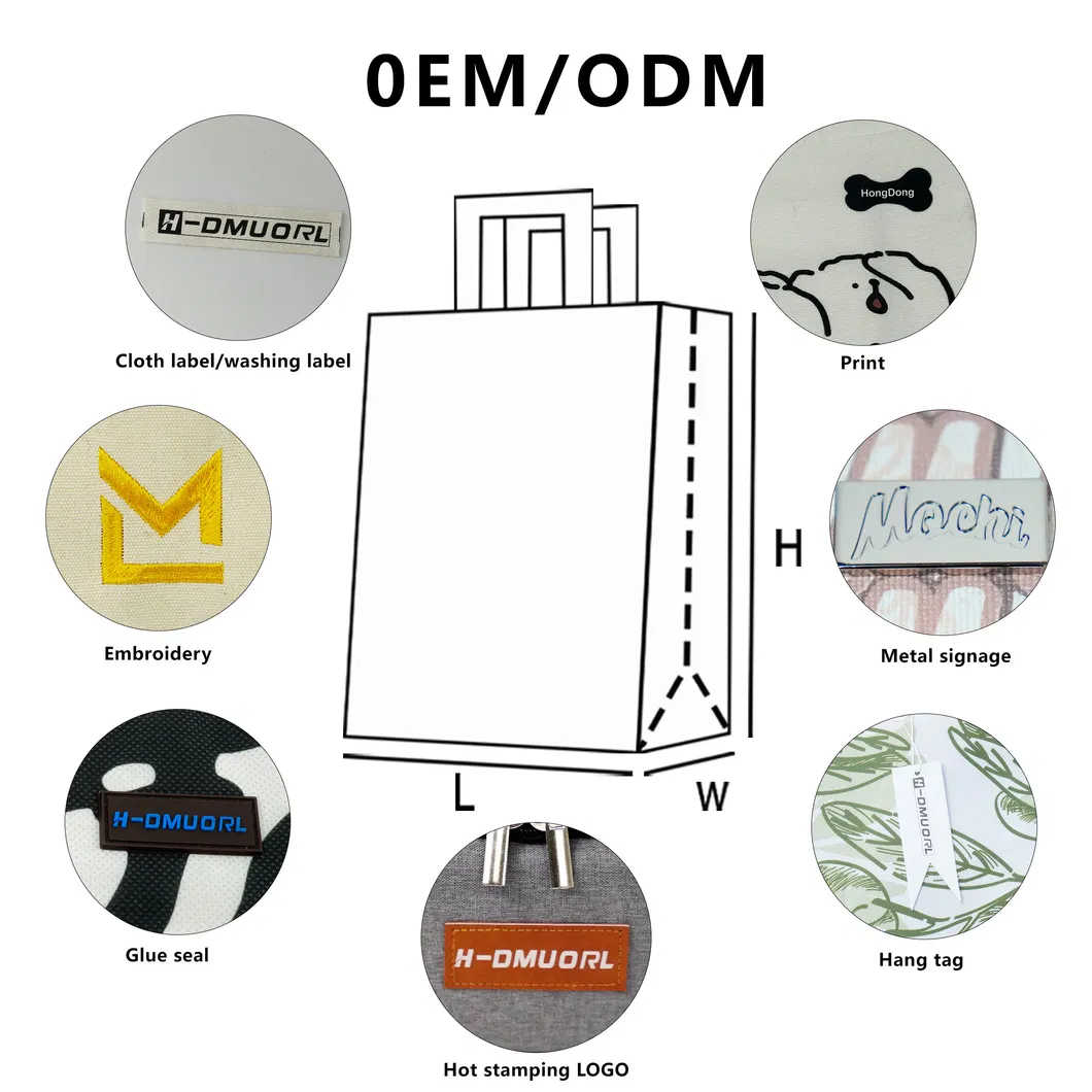 Bolsas de regalo navideñas elegantes con logotipo personalizado, diseño práctico y de moda con cordón de Oxford, perfectas para las compras navideñas
