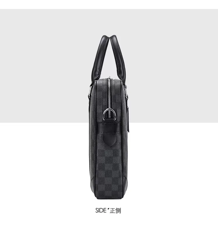 Bolso de hombro de cuero hecho a mano vintage, maletín para hombres