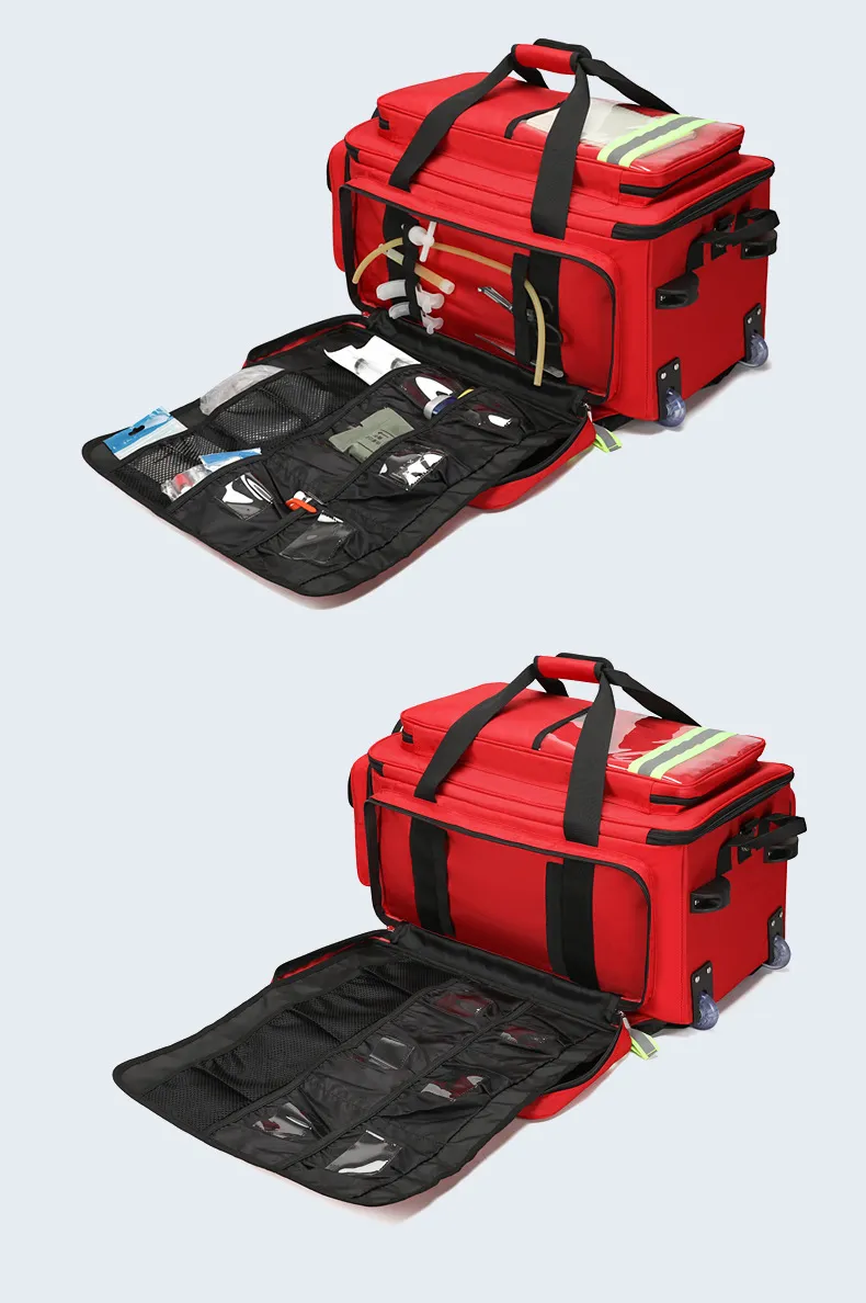 Bolsa de Emergencia para Carro de Gran Capacidad Kit de Primeros Auxilios para Senderismo y Viajes al Aire Libre